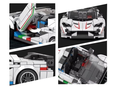 Klocki techniczne Supersportowe auto BIAŁY KABRIOLET spojler 348-ele