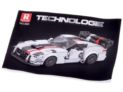 Klocki techniczne Supersportowe auto BIAŁY VIPER spojler 419-ele