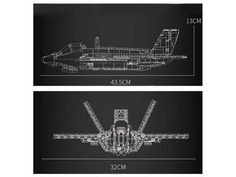 Klocki techniczne amerykański myśliwiec F-35 Lighting II 1600ele