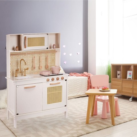 Kuchnia drewniana dla dzieci MDF retro z akcesoriami BOHO
