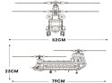 Reobrix Licencjonowane Klocki Helikopter CH-47 Chinook 1458 ele
