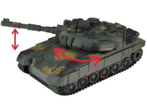 Czołg RC na Pilota Obracana Wieżyczka Światła Realistyczne dźwięki RC0728