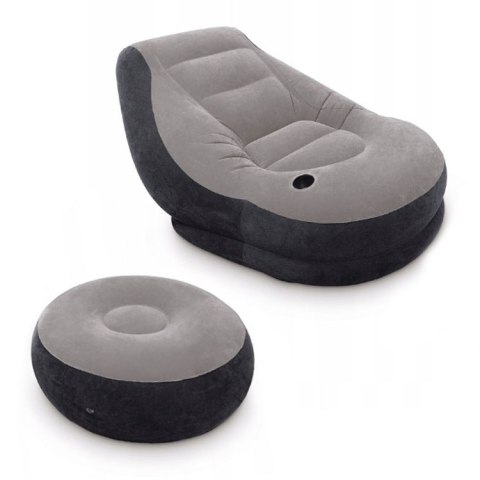 Fotel dmuchany sofa z podnóżkiem 1-osobowa INTEX 68564