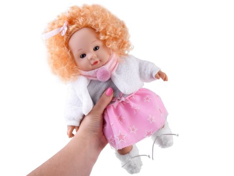Interaktywna lalka ALICJA 32cm z burzą blond włosów - mówi i gaworzy