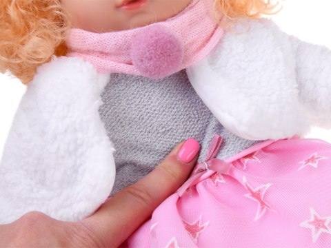 Interaktywna lalka ALICJA 32cm z burzą blond włosów - mówi i gaworzy