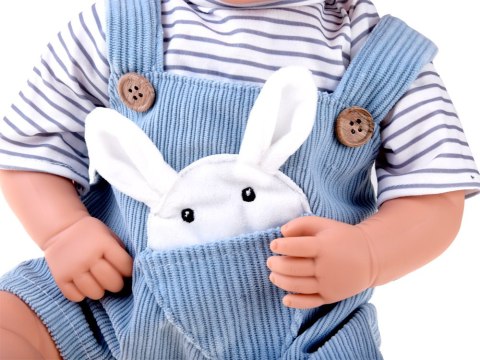 Lalka BOBAS interaktywna 46cm - w niebieskich spodenkach + akcesoria ZA5835