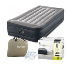 Materac dmuchany jednoosobowy 191x99x42 cm z wbudowaną pompką elektryczną łóżko INTEX 64132