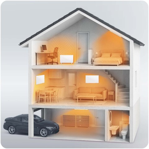 Grzejnik na podczerwień promiennik 600 W Berdsen BD-981 pilot WiFi aplikacja