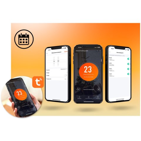 Grzejnik na podczerwień promiennik 720 W Berdsen BD-983 pilot WiFi aplikacja