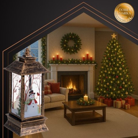 Latarenka świąteczna LED miedziana Ruhhy 26754