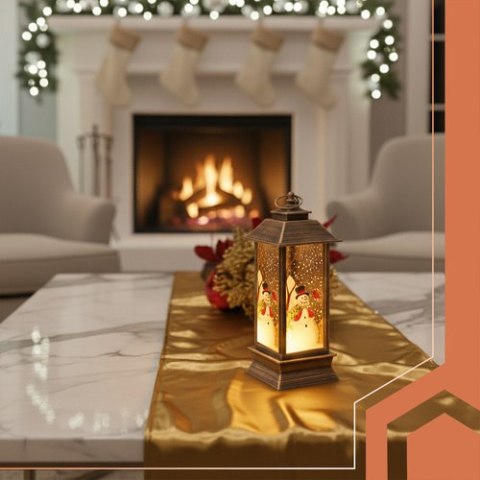 Latarenka świąteczna LED miedziana Ruhhy 26754