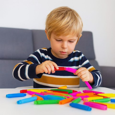 Kolorowe rurki sensoryczne pop tube dla dzieci montesori 60 sztuk