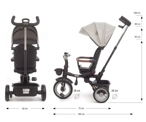 Milly Mally Rowerek Trójkołowy Twinkle Grey