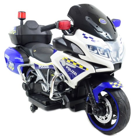 OLBRZYMI SUPER MOTOR ŚCIGACZ POLICYJNY,MIĘKKIE KOŁA, MIĘKKIE SIEDZENIE, GAZ W RĄCZCE, HAMULEC /MH888