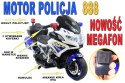 OLBRZYMI SUPER MOTOR ŚCIGACZ POLICYJNY,MIĘKKIE KOŁA, MIĘKKIE SIEDZENIE, GAZ W RĄCZCE, HAMULEC /MH888