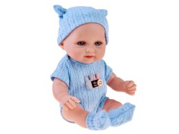 Urocza lalka BOBAS 26 cm - lekka i ruchoma w śpioszkach z czapeczką