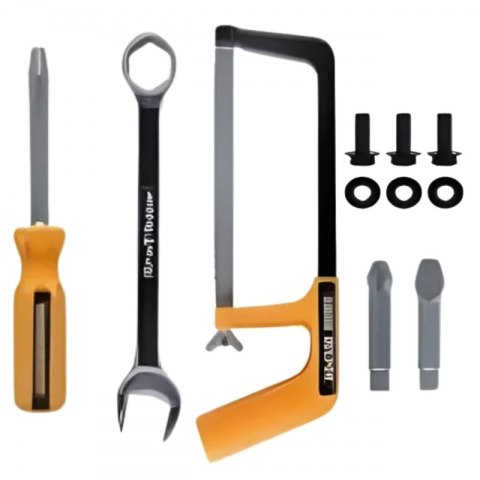 WOOPIE Zestaw Narzędzi Małego Majsterkowicza Gogle Wkrętarka Pas Na Narzędzia 16el.