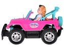 Zdalnie sterowane RÓŻOWE AUTO dla lalek + chłopiec i dziewczynka
