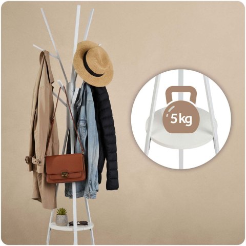 Wieszak na ubrania metalowy z półką stojący Massido MS-869