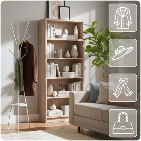 Wieszak na ubrania metalowy z półką stojący Massido MS-869