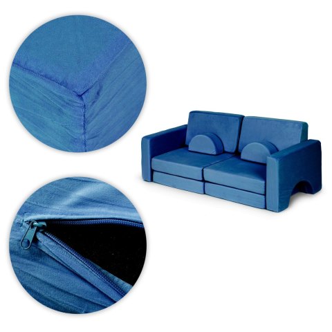 Sofa składana modułowa dla dzieci duża DIY 10 miękkich poduch