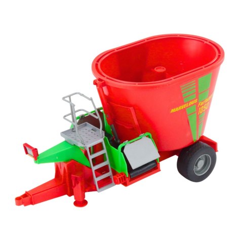 Traktor Rolniczy Farmerski Z Przyczepą Mieszalnik Paszy Zielony