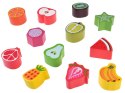 Sorter Montessori drewniany wózek złap robaczka marchewki układanka