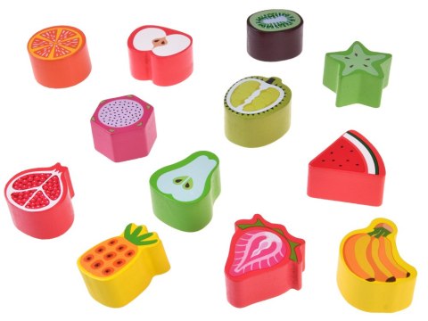 Sorter Montessori drewniany wózek złap robaczka marchewki układanka