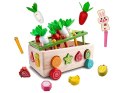 Sorter Montessori drewniany wózek złap robaczka marchewki układanka