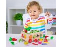 Sorter Montessori drewniany wózek złap robaczka marchewki układanka
