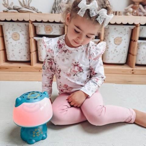 WOOPIE Multifunkcyjna Lampka RGB Głośnik Bluetooth Karaoke Modulator Głosu Karta SD AUX Turkusowa