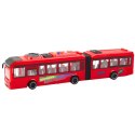 Autobus Przegubowy Otwierane Drzwi Światła Dźwięki Czerwony 1:16