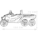 BUGGY 6 KOŁOWY DLA 2 DZIECI, ELEKTRYCZNA WYWROTKA, MIĘKKIE KOŁA, MIĘKKIE SIEDZENIE 800 WAT/XB1038