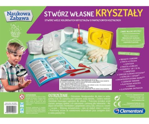 Clementoni Naukowa Zabawa Lab 50069 Stwórz Własne Kryształy