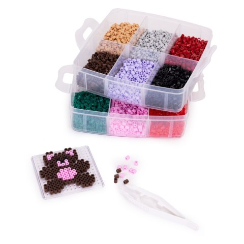 Koraliki do prasowania zestaw XXL 9000 sztuk kuferek szablony