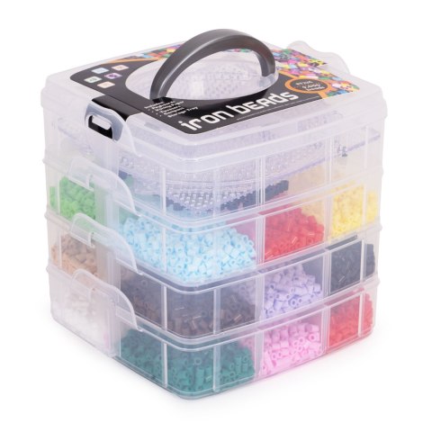 Koraliki do prasowania zestaw XXL 9000 sztuk kuferek szablony