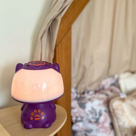 WOOPIE Multifunkcyjna Lampka RGB Głośnik Bluetooth Karaoke Modulator Głosu Karta SD AUX Fioletowa