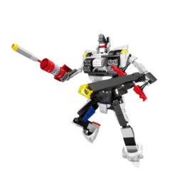 Klocki Konstrukcyjne Auto Sportowe Wyścigówka Robot 2w1 Biały 341 el.