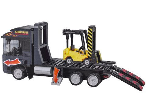Klocki techniczne POJAZDY 1:42 - Tir z lawetą i wózek widłowy 404ele