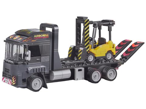 Klocki techniczne POJAZDY 1:42 - Tir z lawetą i wózek widłowy 404ele