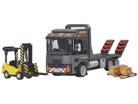 Klocki techniczne POJAZDY 1:42 - Tir z lawetą i wózek widłowy 404ele