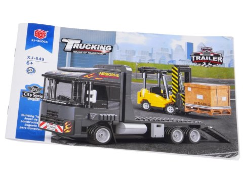 Klocki techniczne POJAZDY 1:42 - Tir z lawetą i wózek widłowy 404ele