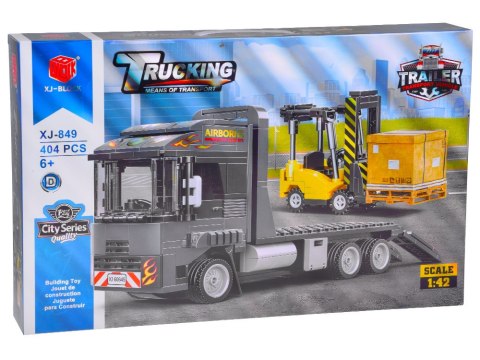 Klocki techniczne POJAZDY 1:42 - Tir z lawetą i wózek widłowy 404ele