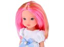 Lovely Girl Urocza Lalka w białej sukience z niebieską kokardką 33cm ZA5850