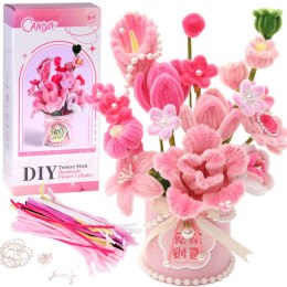 Zestaw kreatywny DIY Stwórz materiałowe KWIATY w wazonie Flowerbox