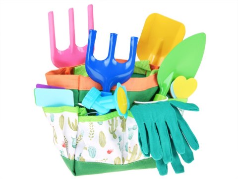 Zestaw małego ogrodnika: narzędzia ogrodnicze + komplet w kaktusy