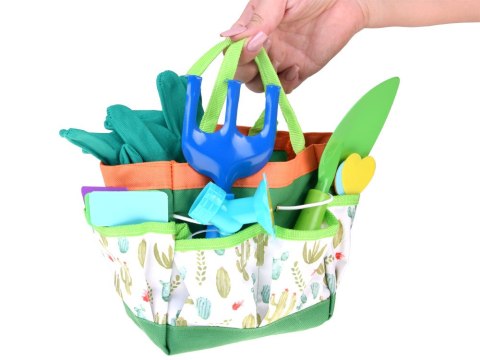 Zestaw małego ogrodnika: narzędzia ogrodnicze + komplet w kaktusy