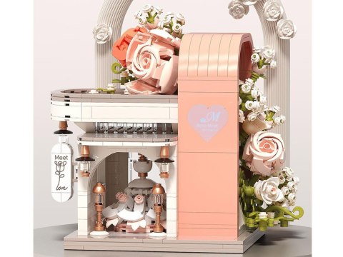 Klocki Romantyczna sala ślubna z witryną + kwiaty i suknia 1047-ele