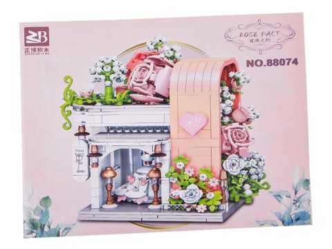 Klocki Romantyczna sala ślubna z witryną + kwiaty i suknia 1047-ele