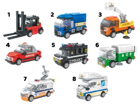 Klocki konstrukcyjne CITY VEHICLE 3 modele z serii: pojazdy miejskie